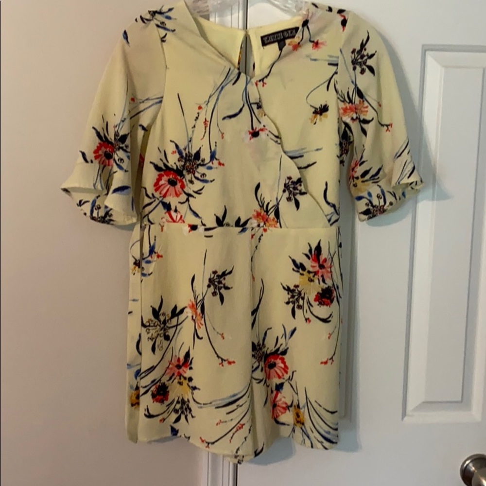 Yellow Crepe Romper